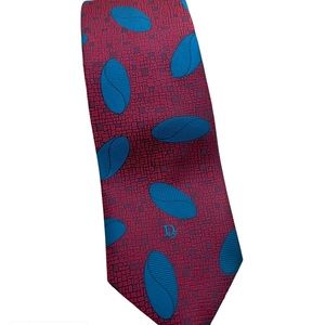 Christian Dior Monsieur Men Red And Green Tie